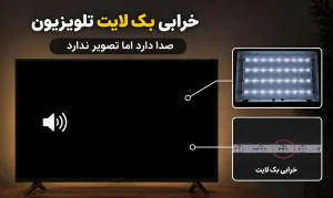 خرابی بک لایت علت اصلی تصویر سیاه تلویزیون